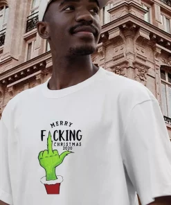 Grinch Hand Merry Fucking Christmas Funny Christmas T Shirt 3