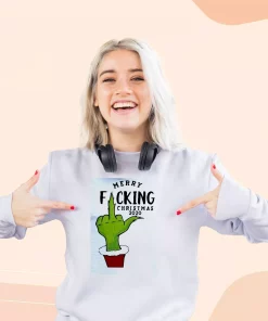 Grinch Hand Merry Fucking Christmas Ugly Christmas Sweater
