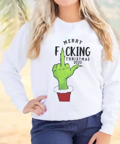 Grinch Hand Merry Fucking Christmas Ugly Christmas Sweater 3