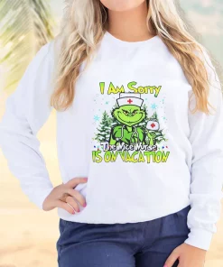 Grinch I Am Sorry The Nice Nurse Is On Vacation Ugly Christmas Sweater 3
