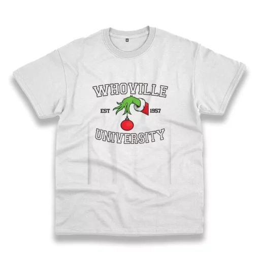 Grinch Whoville University Est 1957 Funny Christmas T Shirt