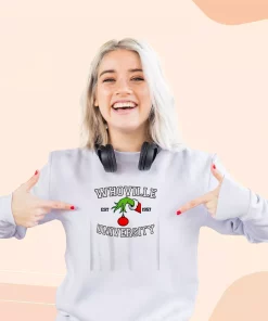 Grinch Whoville University Est 1957 Ugly Christmas Sweater