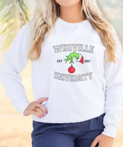 Grinch Whoville University Est 1957 Ugly Christmas Sweater 3