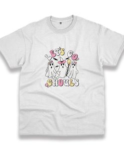 Groovy Let’S Go Ghouls Halloween Ghost Casual T Shirt