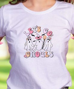 Groovy Let’S Go Ghouls Halloween Ghost Casual T Shirt