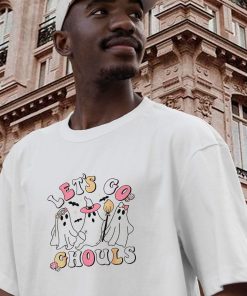 Groovy LetS Go Ghouls Halloween Ghost Casual T Shirt 3