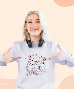 Groovy Let’s Go Ghouls Halloween Ghost Cool Sweatshirt