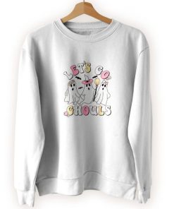 Groovy Let's Go Ghouls Halloween Ghost Cool Sweatshirt 3 Groovy Lets Go Ghouls Halloween Ghost Cool Sweatshirt 4