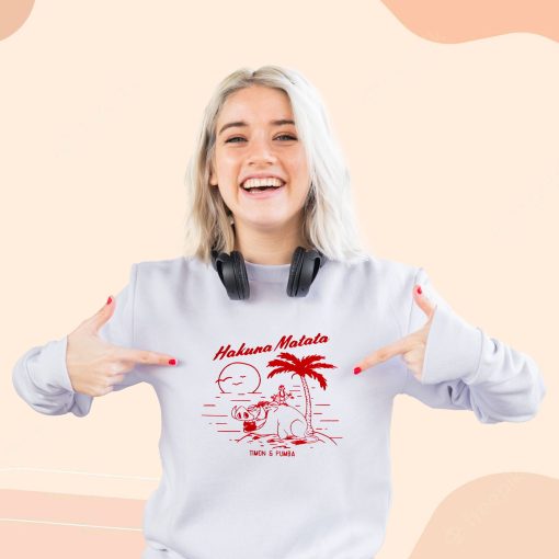 Hakuna Matata Timon and Pumba Beach Vacay Cool Sweatshirt