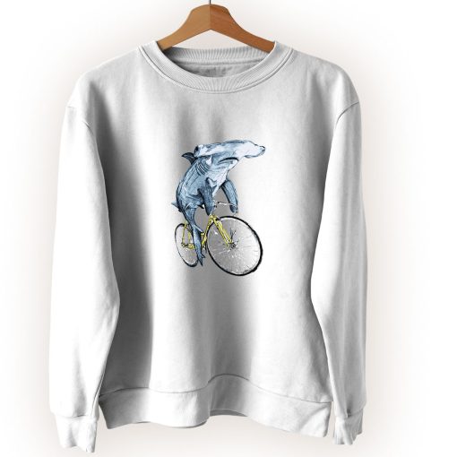 Hammerhead Riding Bicycle Cute Sweatshirt Style