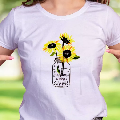 Happiness Is Being Gammy Life Sunflower Casual Earth Day T Shirt