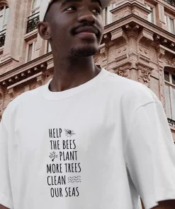 Help The Bees Plant More Trees Clean Our Seas Casual Earth Day T Shirt 2 Help The Bees Plant More Trees Clean Our Seas Casual Earth Day T Shirt 3