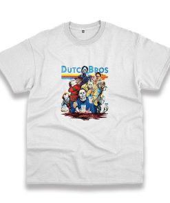 Horror Movies Characters At Dutch Bros Coffee Casual T Shirt Horror Movies Characters At Dutch Bros Coffee Casual T Shirt
