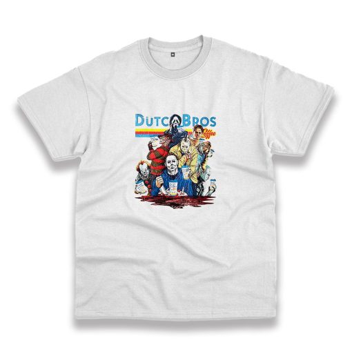 Horror Movies Characters At Dutch Bros Coffee Casual T Shirt