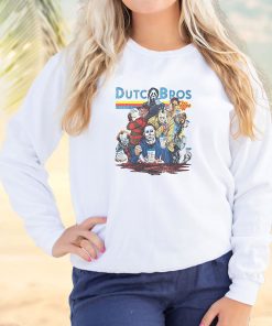 Horror Movies Characters at Dutch Bros Coffee Cool Sweatshirt 2 Horror Movies Characters at Dutch Bros Coffee Cool Sweatshirt 3