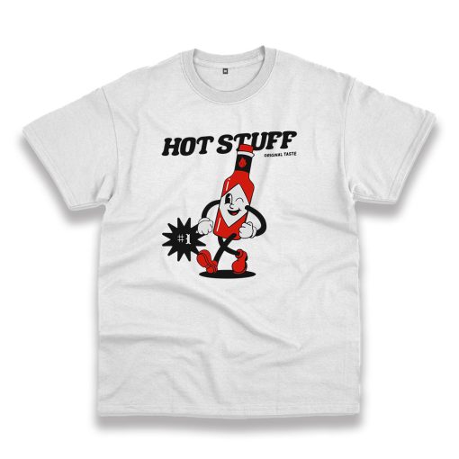 Hot Stuff Spicy Sauce Bottle Trendy Casual T Shirt
