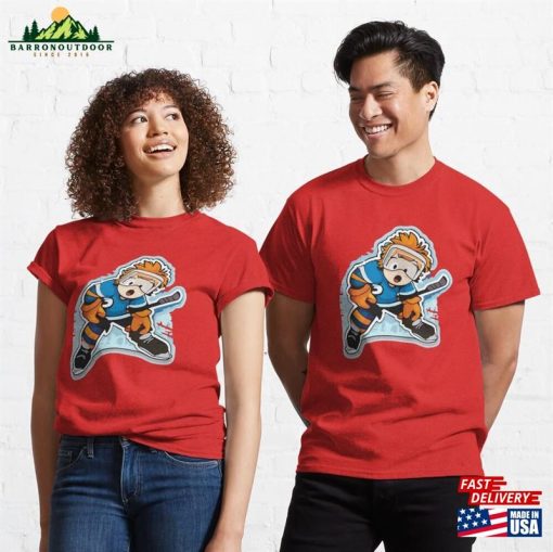 Ice Hokey Cartoon Classic T-Shirt Unisex