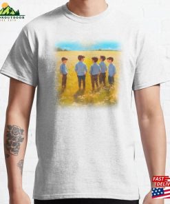 Illustration Of Young Boys Standing Together In A Meadow Under The Sun Classic T-Shirt Illustration Of Young Boys Standing Together In A Meadow Under The Sun Classic T-Shirt