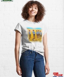 Illustration Of Young Boys Standing Together In A Meadow Under The Sun Classic T-Shirt 3 Illustration Of Young Boys Standing Together In A Meadow Under The Sun Classic T Shirt 4