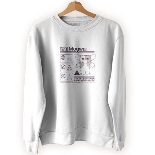 Japanese Mogwai Care Instruction Gremlins Gizmo Cool Sweatshirt