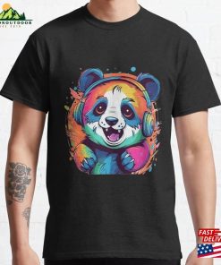 Joyful Jamboree A Cartoon Panda In Colorful Radiance Classic T-Shirt Unisex Joyful Jamboree A Cartoon Panda In Colorful Radiance Classic T-Shirt Unisex