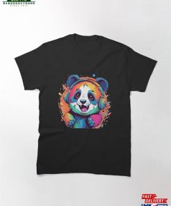 Joyful Jamboree A Cartoon Panda In Colorful Radiance Classic T-Shirt Unisex
