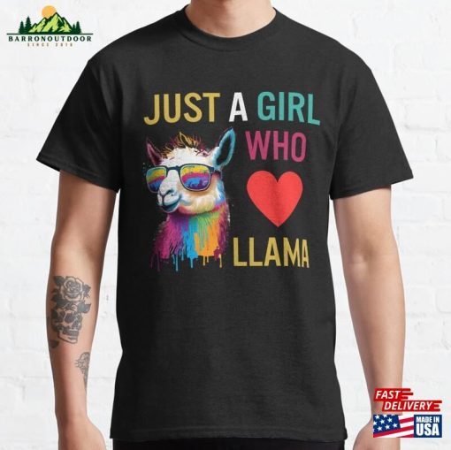 Just A Girl Who Loves Llama Classic T-Shirt Sweatshirt