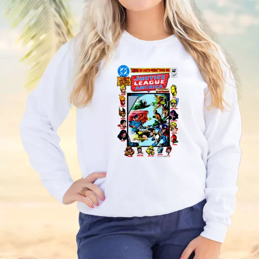 Justice League Crisis On Earth Sweatshirt Earth Day Costume