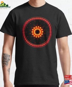 Kaleidoscope Ominous Red In Celtic Circle Frame 26 Classic T-Shirt Hoodie Unisex Kaleidoscope Ominous Red In Celtic Circle Frame 26 Classic T-Shirt Hoodie Unisex