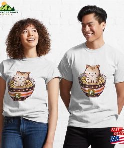 Kawaii Cat Enjoying A Bowl Of Ramen Classic T-Shirt Sweatshirt