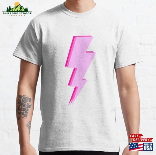 Layered Pink Lightning Classic T-Shirt Hoodie Sweatshirt