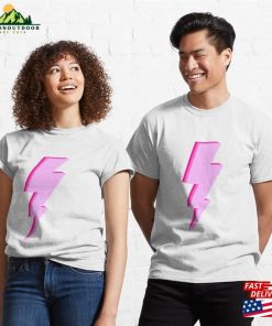 Layered Pink Lightning Classic T-Shirt Hoodie Sweatshirt
