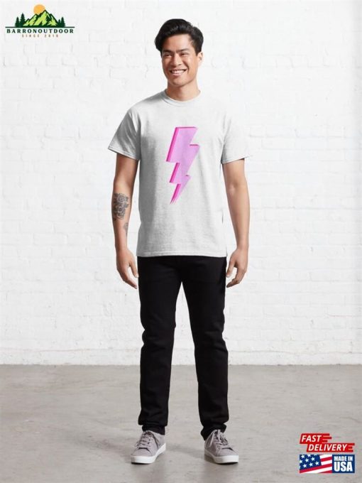 Layered Pink Lightning Classic T-Shirt Hoodie Sweatshirt