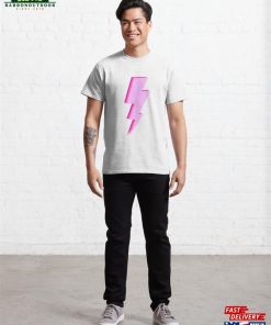 Layered Pink Lightning Classic T Shirt Hoodie Unisex 4