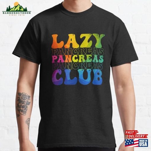 Lazy Pancreas Club Retro Diabetes Awareness Day Classic T-Shirt