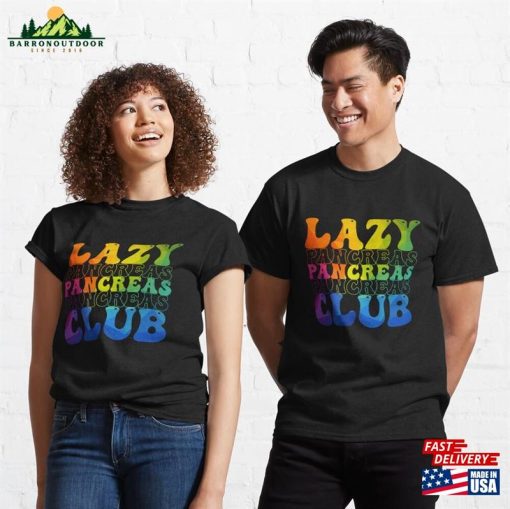 Lazy Pancreas Club Retro Diabetes Awareness Day Classic T-Shirt