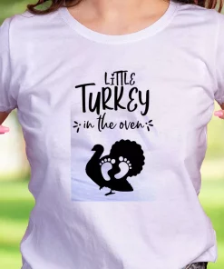 Little Turkey In The Oven Thanksgiving Vintage T Shirt