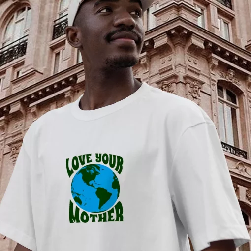 Love Your Mother Earth And Flowers Casual Earth Day T Shirt