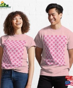 Lovely Pink Heart Seamless Pattern Classic T Shirt Sweatshirt 3