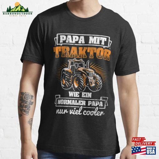 Mens Papa Mit Tractor Viel Cooler Bauer Farmer Essential T-Shirt Classic Unisex