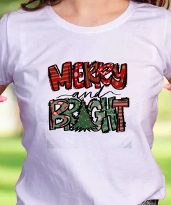 Merry Bright Christmas Trees Funny Christmas T Shirt