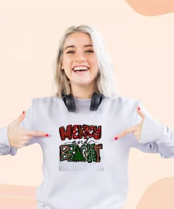 Merry Bright Christmas Trees Ugly Christmas Sweater