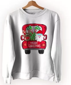 Merry Christmas Red Trees Truck Ugly Christmas Sweater 3 Merry Christmas Red Trees Truck Ugly Christmas Sweater 4
