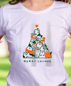 Merry Meowy Catmas Funny Christmas T Shirt