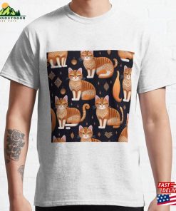Miaw Cat Lovers Pattern Of Cute Cats Classic T-Shirt Hoodie Miaw Cat Lovers Pattern Of Cute Cats Classic T-Shirt Hoodie