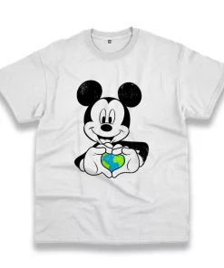 Mickey Holding Earth Casual Earth Day T Shirt Mickey Holding Earth Casual Earth Day T Shirt