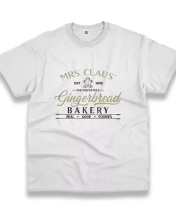 Mrs Claus Gingerbread Bakery Funny Christmas T Shirt 4
