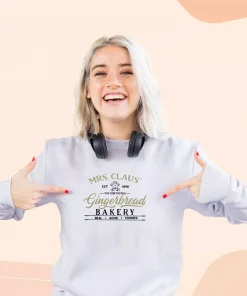 Mrs Claus Gingerbread Bakery Ugly Christmas Sweater