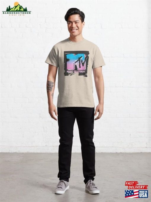 Mtv Color Stamp Glitch Neon Logo Classic T-Shirt Hoodie Sweatshirt