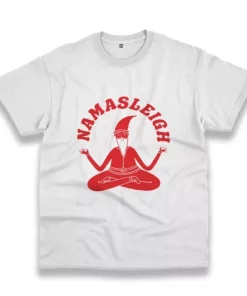 Namasleigh Yoga Santa Funny Christmas T Shirt 4